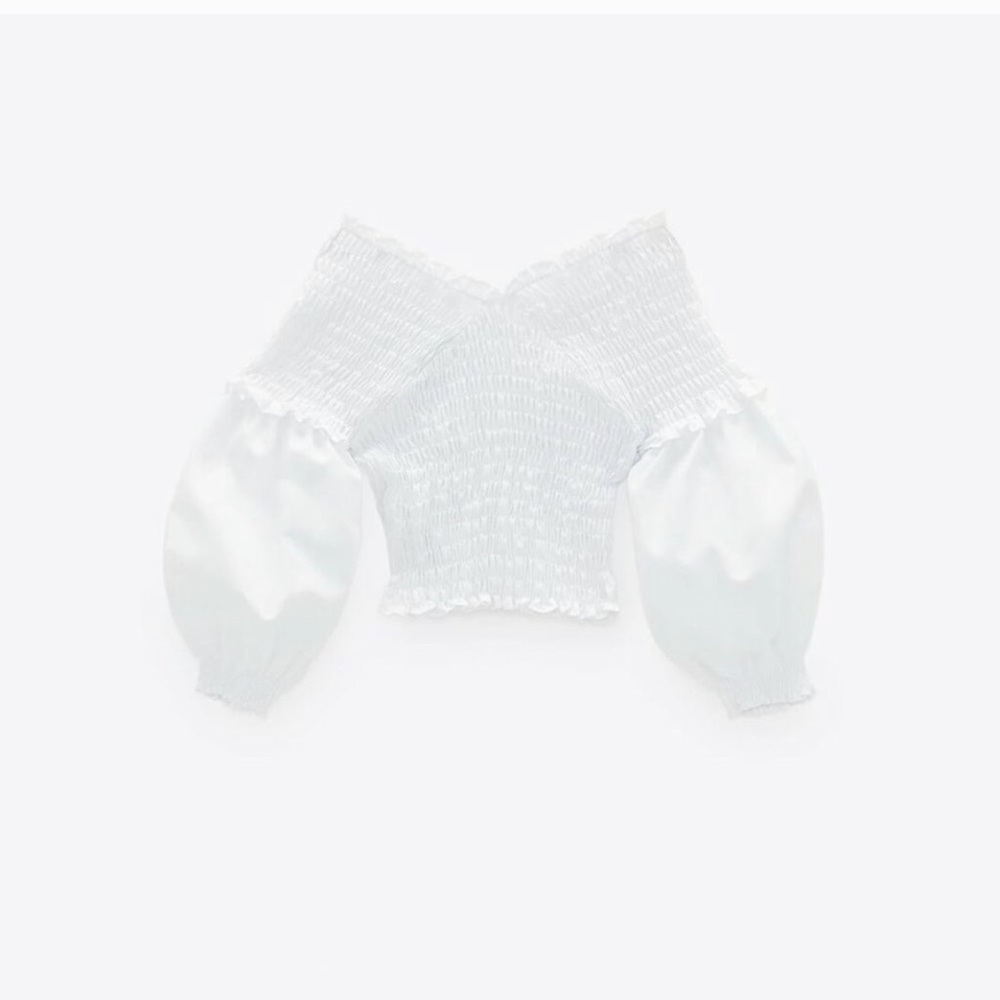 ZARA Cropped Top With Elastic Detail - Picture 5 of 6